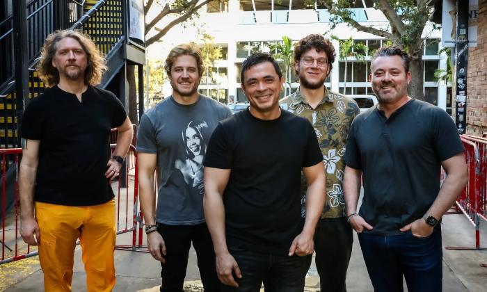 The five members of the Dave Matthews Tribute Band