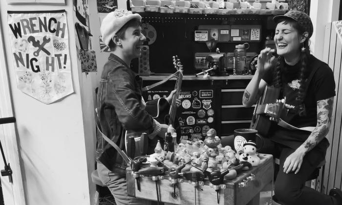 The two members of groundhag practicing