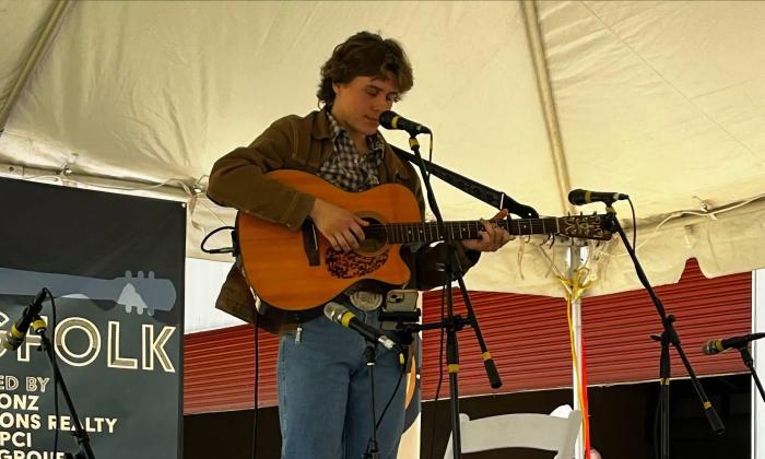 Jesse Sawyer on the Gamble Rogers Festival Youngfolk stage