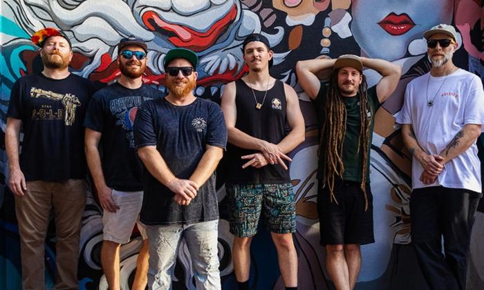 The six musicians touring to perfrom music from Grateful Dub