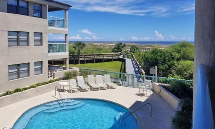 Bermuda Run pool and view at Resort Rentals in St. Augustine Beach, Florida