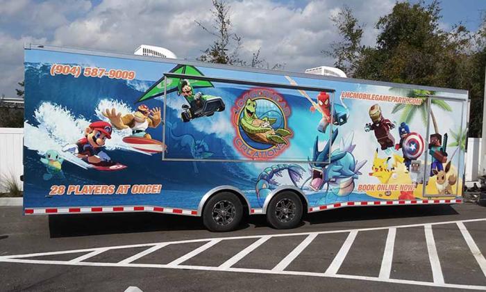Street view of the party bus 