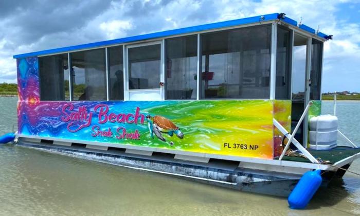 Salty Beach Snak Shak serves snacks on St. Augustine's intracoastal waters.