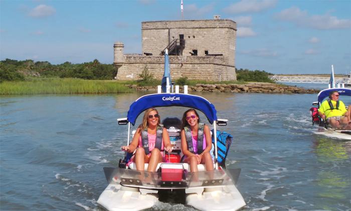 Bluewater Adventure tour in front of Fort Matanzas
