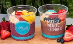 Açaí bowls with various toppings