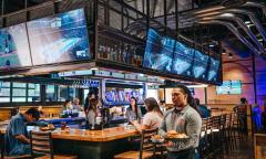 The large indoor sports bar