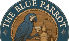 The logo of The Blue Parrot