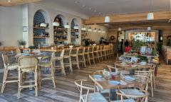 The overall space at the restaurant and wine market