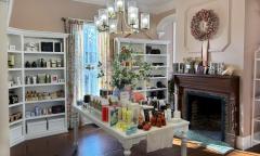 The back room of the store