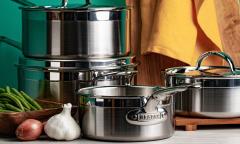 High-quality pots placed on a table