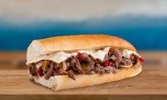 A Philly Cheese Steak sandwich