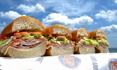 A row of cold subs from Jersey Mike's