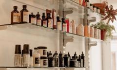 Hair products presented at Philosophie Salon