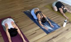 A yoga class taking place at Intera