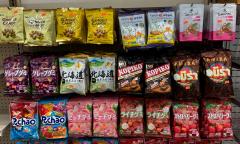 An assortment of Asian candies and gummies