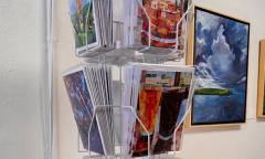 Multiple art prints displayed