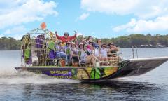 Visitors enjoying the rivers of St. Augustine aboard the Sea Dragon, west of St. Augustine.