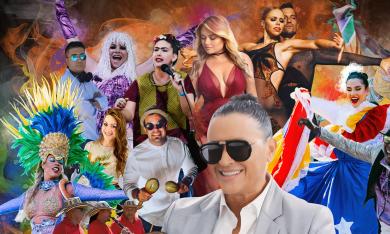 A montage of performers from the Latin American Festival in St. Augustine