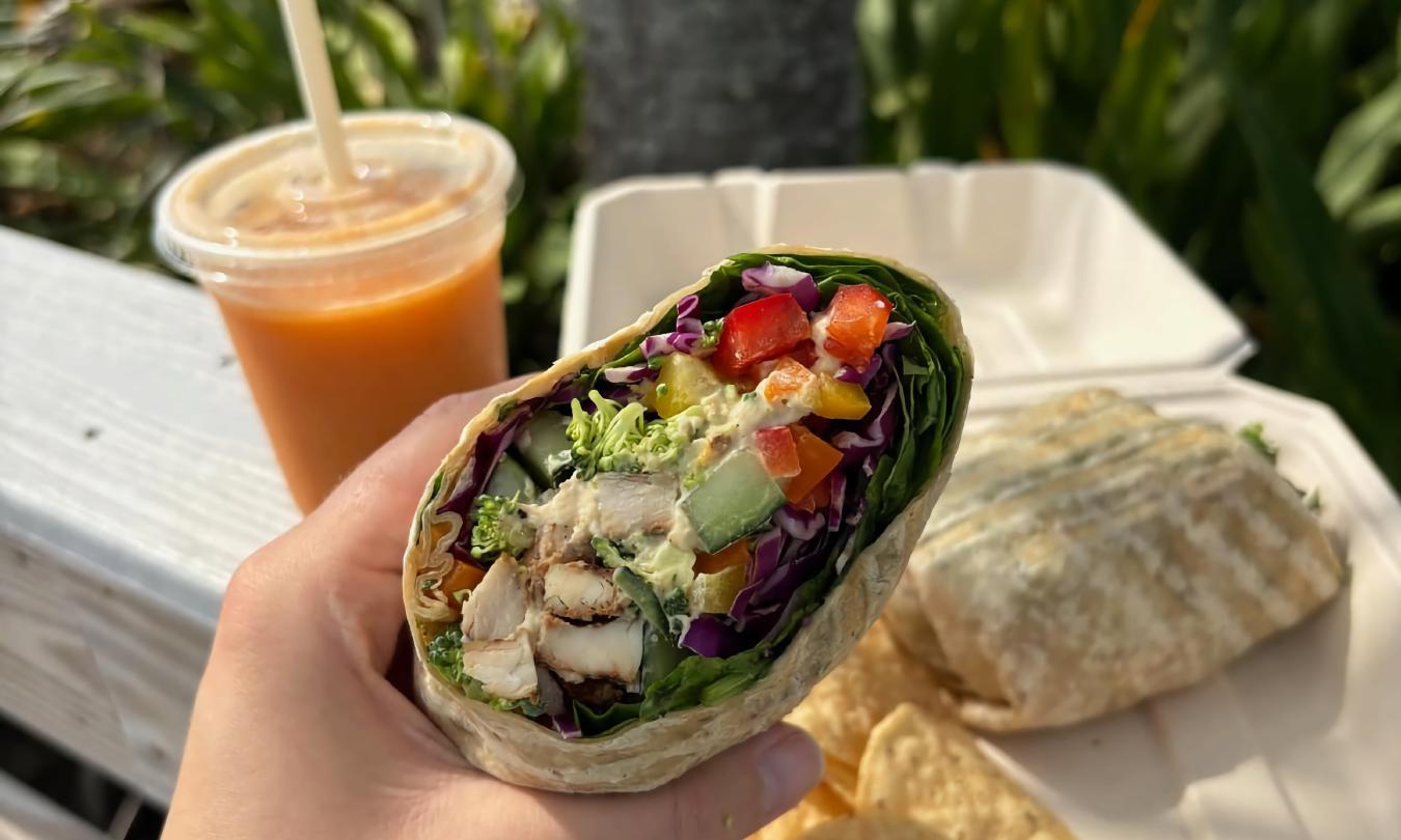 A wrap sandwich from Crave 