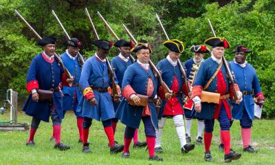 Historic reenacts at Fort Mose in St. Augustine, FL.
