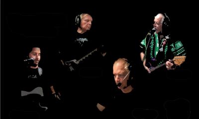 Members of Feedback the Band with individual photos over a black background