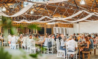 An organized dinner inside The Venue