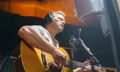 Patrick Hagerman in the Retrophonics studio, recording his original album
