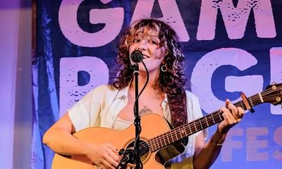 Eloise Arnold on stage at the Gamble Rogers Festival YoungFolk concert