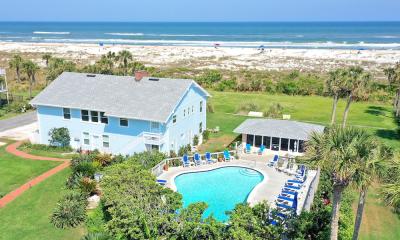 Aerial view of Beachfront Bed & Breakfast in St. Augustine Beach, Florida