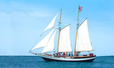The Schooner Freedom under sail in St. Augustine, Florida.