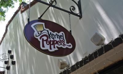 Enjoy a selection of over 250 flavors of popcorn at Kernel Poppers on St. George Street.