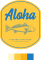 The logo for Aloha Fishing Charters shows a fish and their name in blue against a yellow background