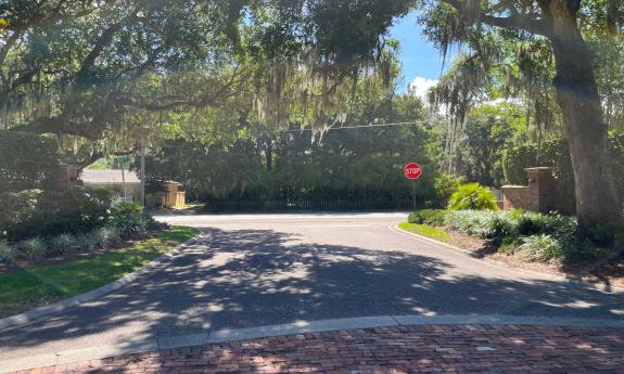 Entrance to a gated community in St. Johns County, Florida