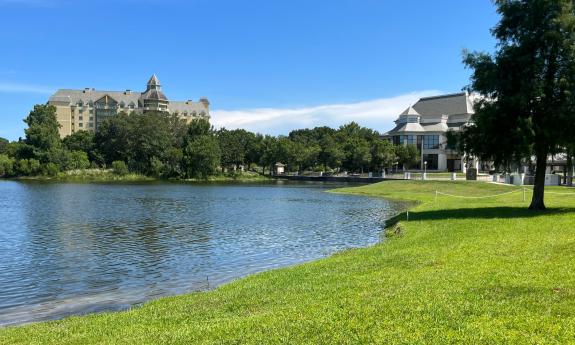 Water view in front of the World Golf Hall of Fame area. 