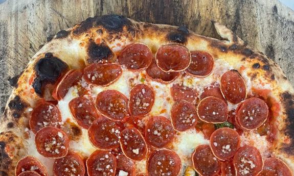 Pepperoni pizza from Real Peel Pizza food truck in St. Augustine. 