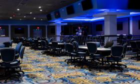 The poker room at bestbet in St. Augustine