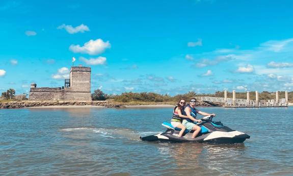 Jet skis provided by Hurricane Watersports.