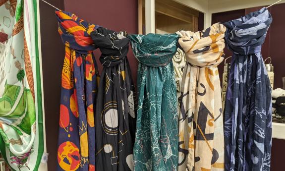 Scarves for sale at the Lightner Museum Store