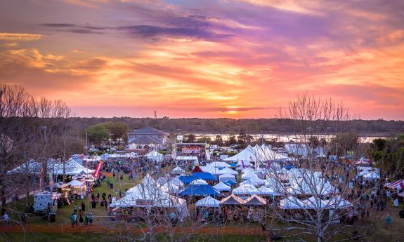 Sunset at the St. Augustine Celtic Festival