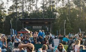 The crowd between acts at the Roscolusa Music Festival in Ponte Vedra