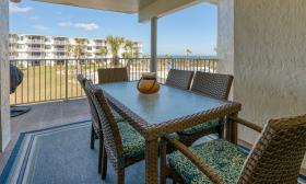A patio at a rental condo at Colony Reef Club in St. Augustine