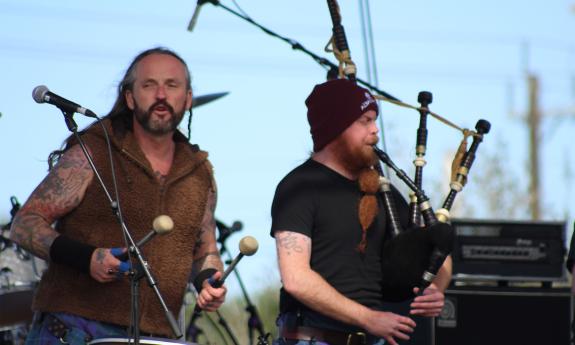 Two members of the band Albannach performing at the Celtic Festival in St. Augustine