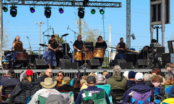 A view of the stage during the Celtic Music and Heritage Festival in St. Augustine