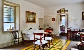 The Guest Parlor at the Ximenez-Fatio House Museum interprets Florida's Territorial Period