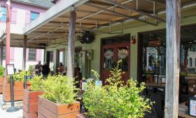 The porch of Maple Street Biscuit Company in St. Augustine