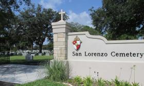 The entry gate to the San Lorenzo Cemetery in St. Augustine