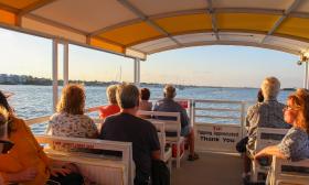 Guests aboard the sunset cruise with St. Augustine Boat Tours