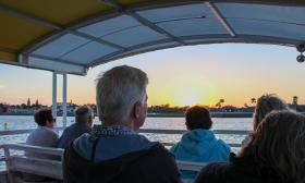 Sunset from the deck of the St. Augustine Boat Tours vessel