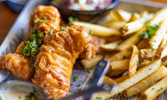 Fish and chips made in the Castillo Craft Bar + Kitchen St. Augustine