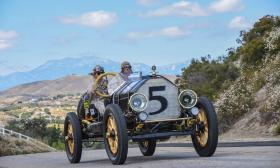 A 1909 Buick driving the hills of California in a recent Great Race
